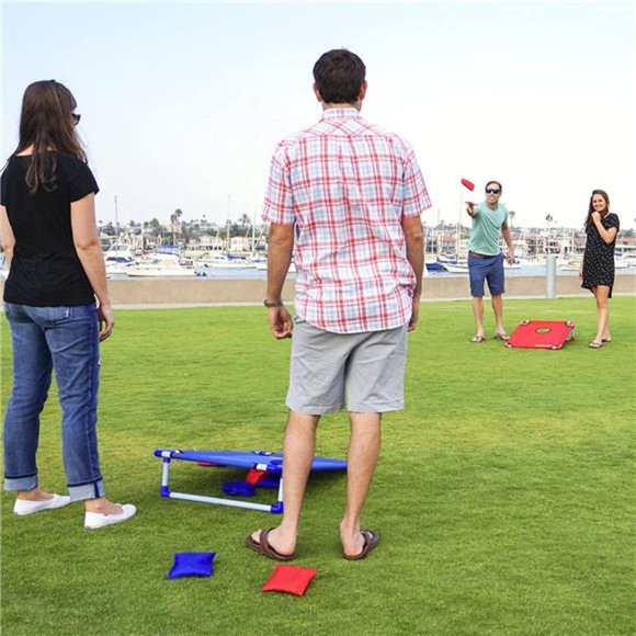 Portable PVC Framed Cornhole Toss Game Set - Picture 2 of 6